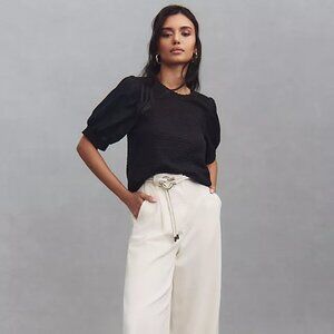 Porridge Puff Sleeve Pullover Top